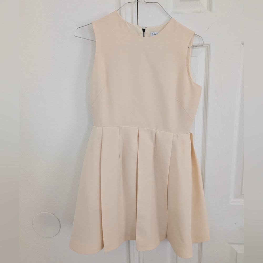 Authentic Dior Sleeveless Pleated Skater Dress in Light Blush